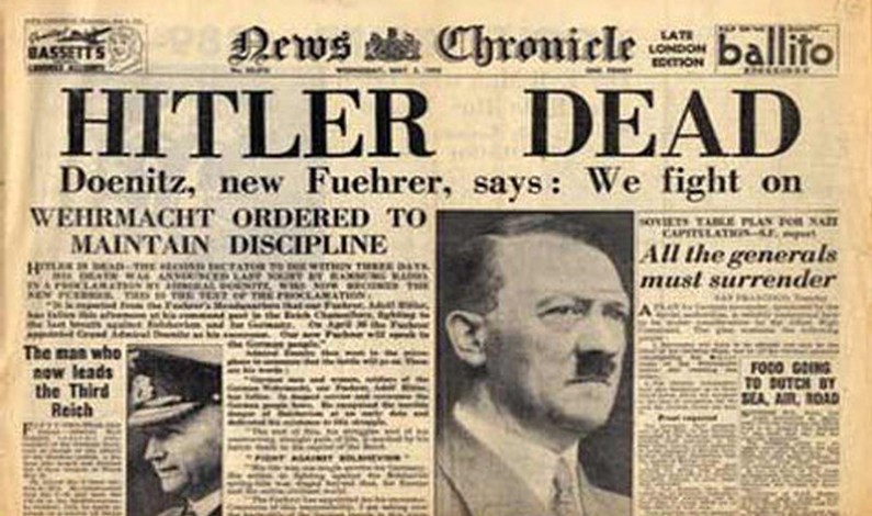 El cadáver de Adolf Hitler