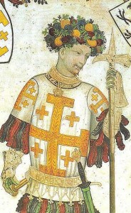 Godofredo de Bouillón (1060-1100), uno de los principales jefes de la Primera Cruzada. Gobernador de Jerusalén bajo el título de “Defensor del Santo Sepulcro”.