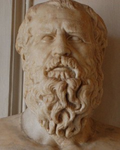 Presunto busto de Heráclito que se halla en la ‘Stanza di filosofi’ de los Museos Capitolinos de Roma.