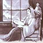 La reina cosía junto a una ventana. Caían los copos de nieve. Mirando caer la nieve la reina se pinchó un dedo...