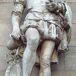 Estatua de Miguel de Cervantes en la Biblioteca Nacional de España.
