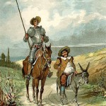 Representación de don Quijote y Sancho Panza.