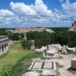 Panorámica de Uxmal, ejemplo de arquitectura maya.