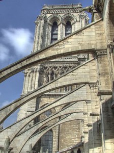 Arbotantes de la nave central de Nuestra Señora de París, que datan del año 1230.