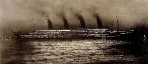 Viaje inaugural en 1912 del Titanic.